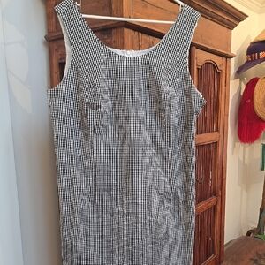 Black and White Checkered Sleeveless Dress